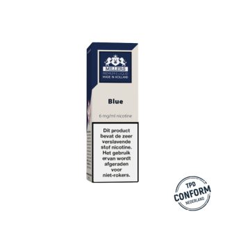 Millers-Blue e-liquid met de smaak van licht kruidige tabak.